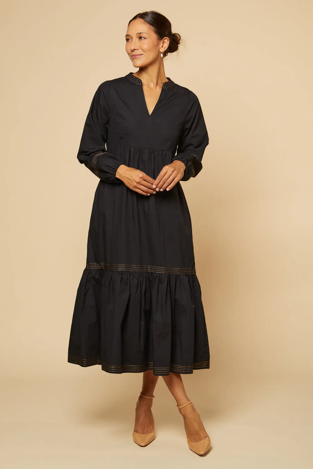 Sabre V-Neck Dress in Tiramisu sold by Adrift product image thumbnail 3