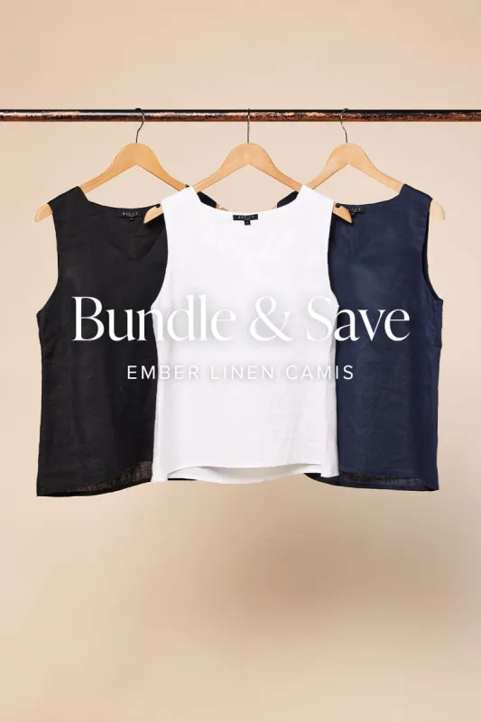 The Ember Linen Cami Bundle sold by Adrift