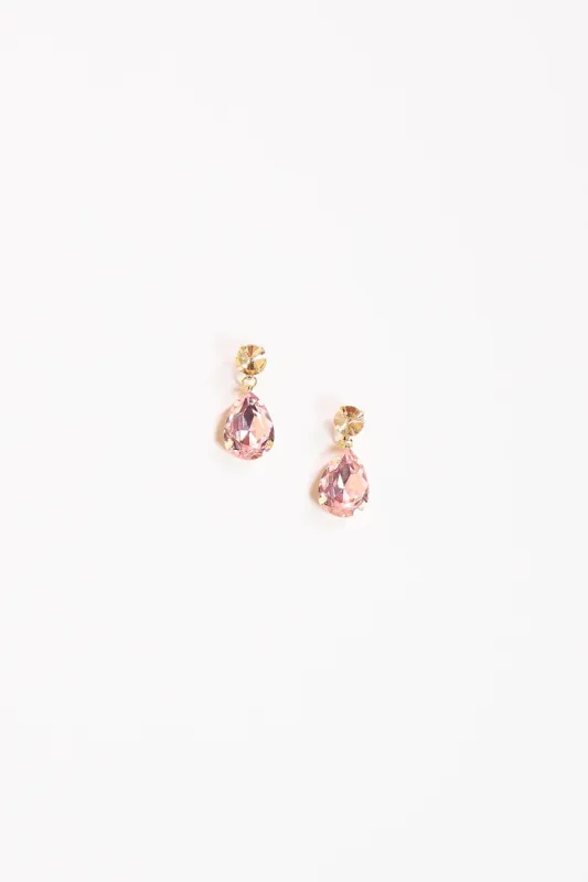 Tear Drop Earrings in Rose sold by Adrift