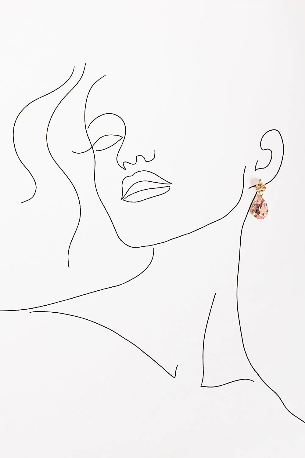 Tear Drop Earrings in Rose sold by Adrift product image thumbnail 2