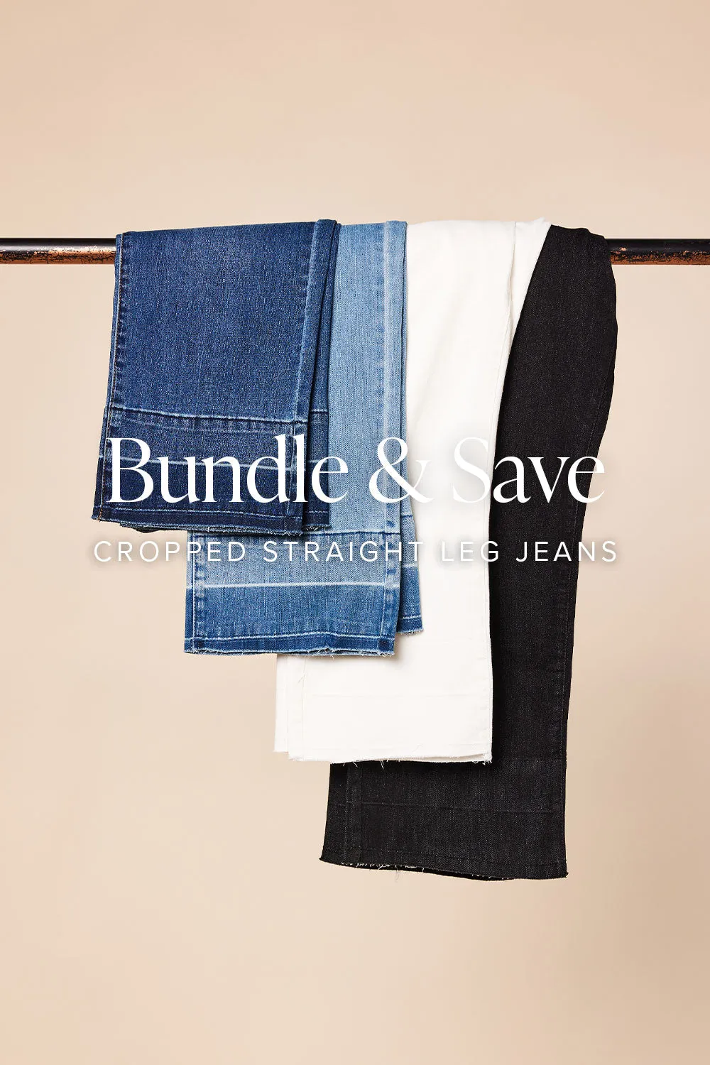 The Cropped Straight Leg Jean Bundle sold by Adrift