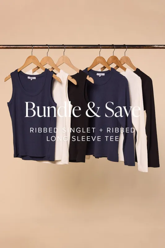The Ribbed Singlet & Long Sleeve Tee Bundle sold by Adrift