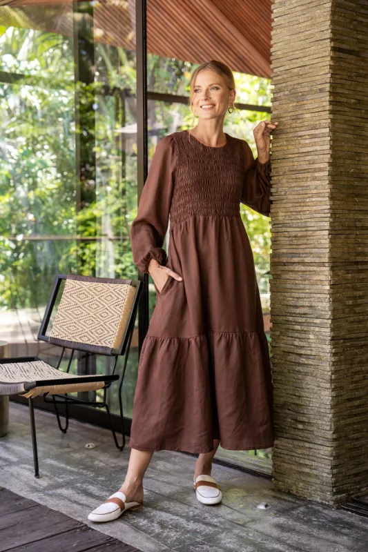Minden Shirred Dress - COMBINED LISTING sold by Adrift