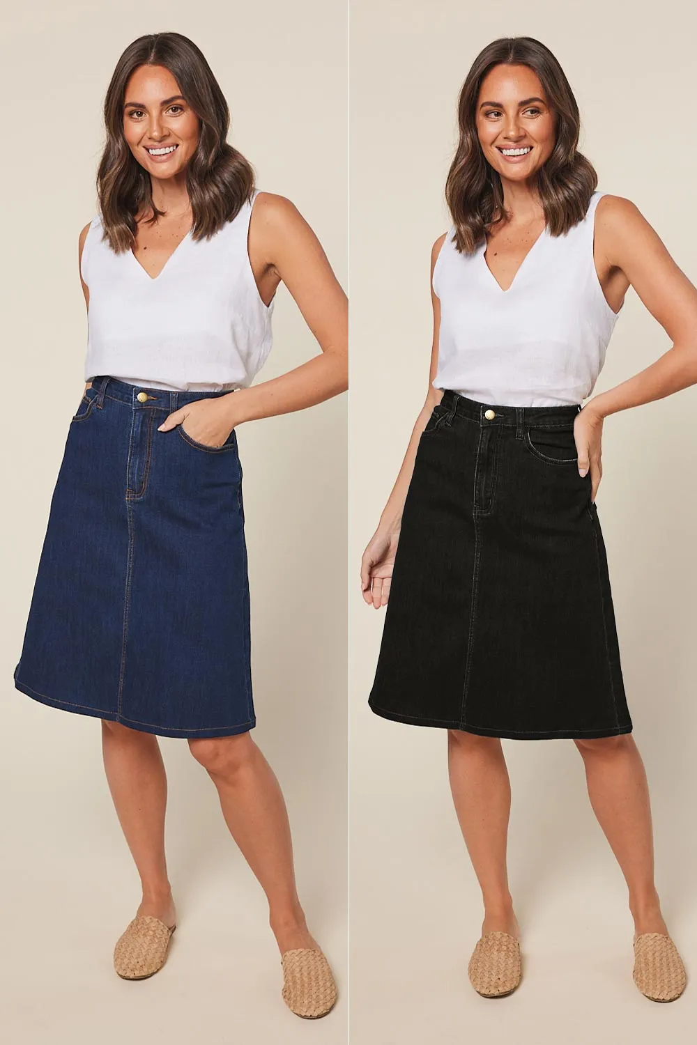 The Denim Short A-Line Skirt Bundle sold by Adrift product image thumbnail 2