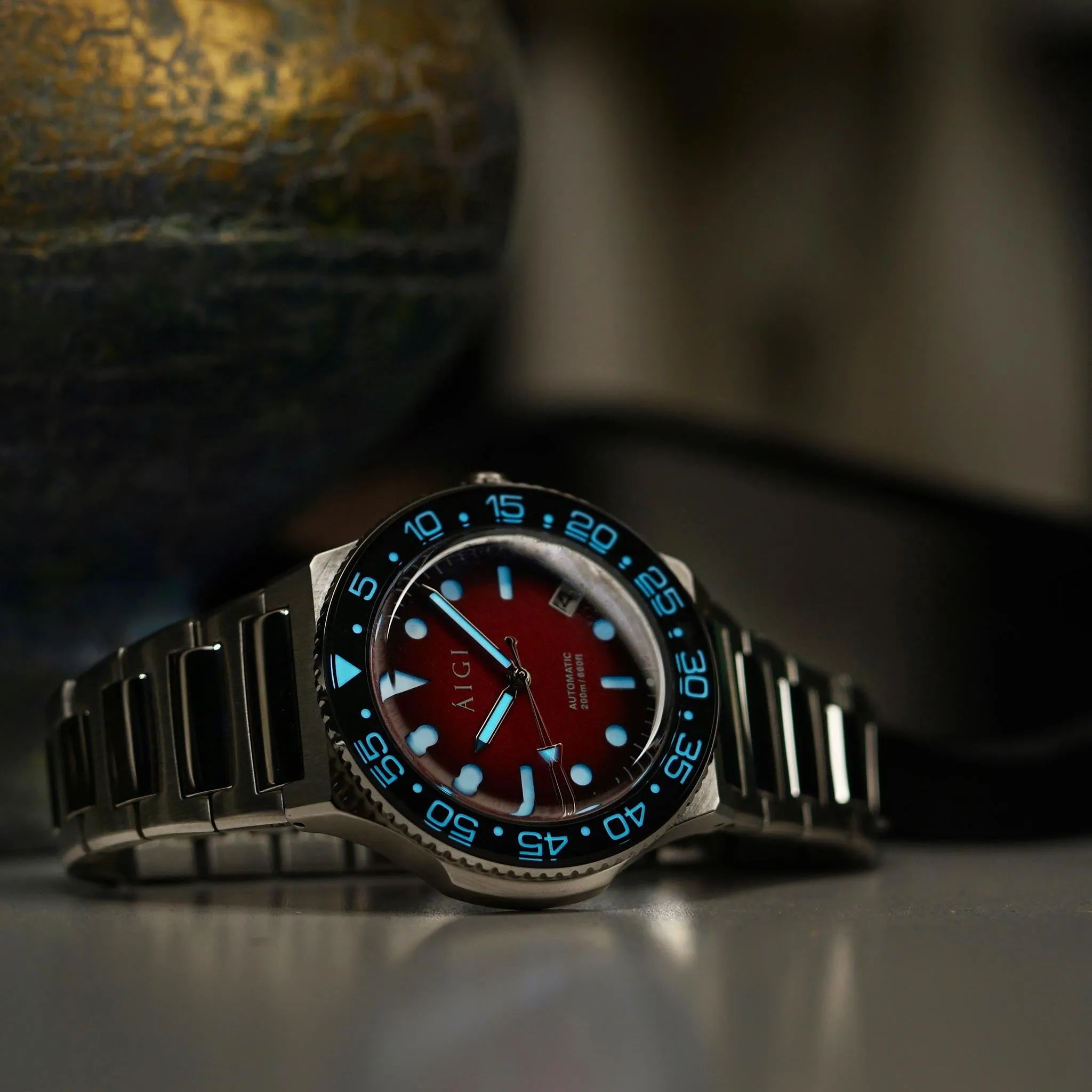 ARCTIC DIVER - MIDNIGHT RED sold by Aigi Time product image thumbnail 3