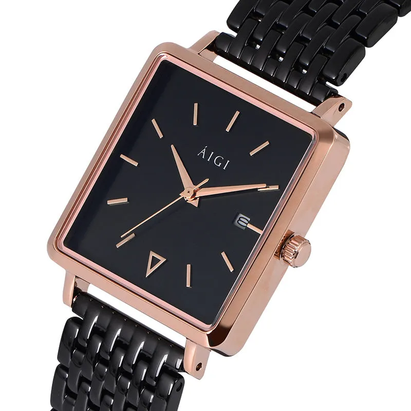 Solar Eclipse - 5-Link Black sold by Aigi Time product image thumbnail 2