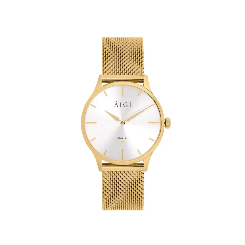 GLACIER GOLD 36MM - MESH sold by Aigi Time
