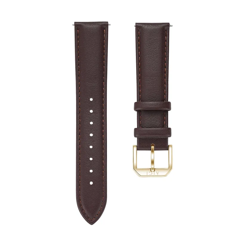 LEATHER BROWN 20MM - GOLD sold by Aigi Time