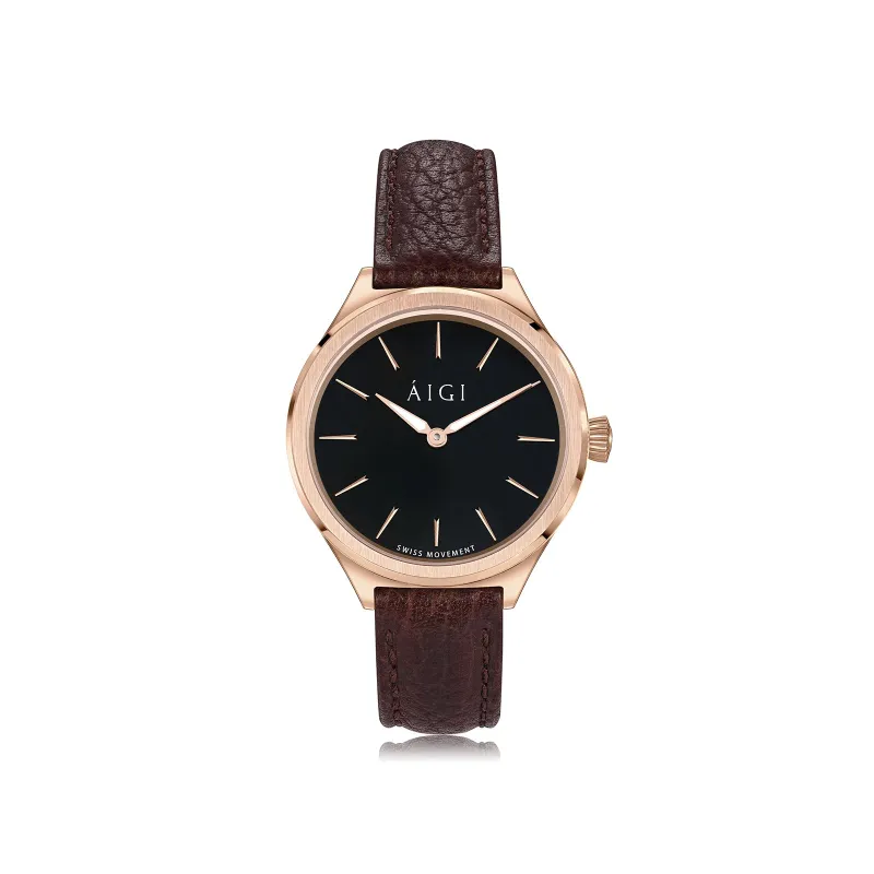 SOLAR ECLIPSE 32MM - LEATHER sold by Aigi Time