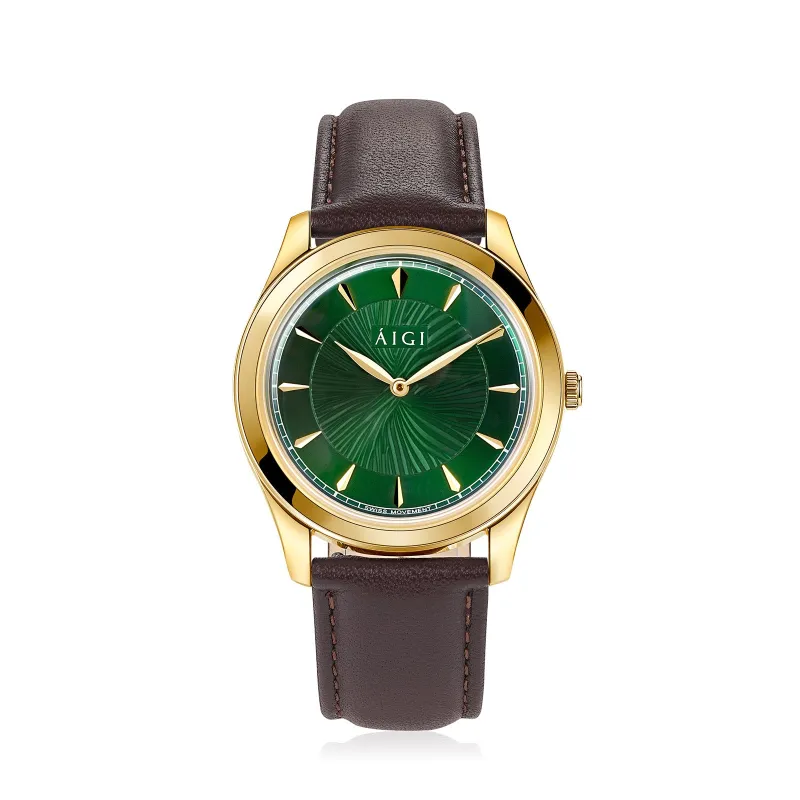 AURORA 38MM BROWN LEATHER sold by Aigi Time