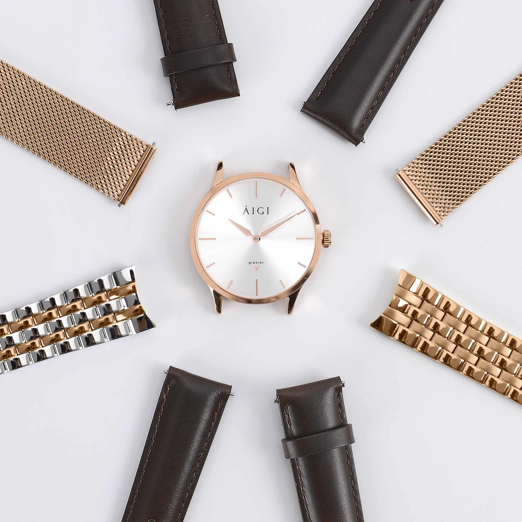 GLACIER ROSE 36MM - ROSÉ STEEL sold by Aigi Time product image thumbnail 2