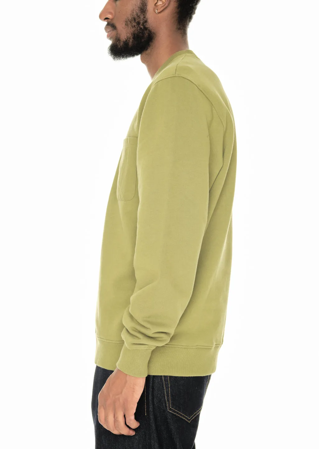 Woven Pocket Sweatshirt in Khaki sold by Albam Clothing product image thumbnail 2