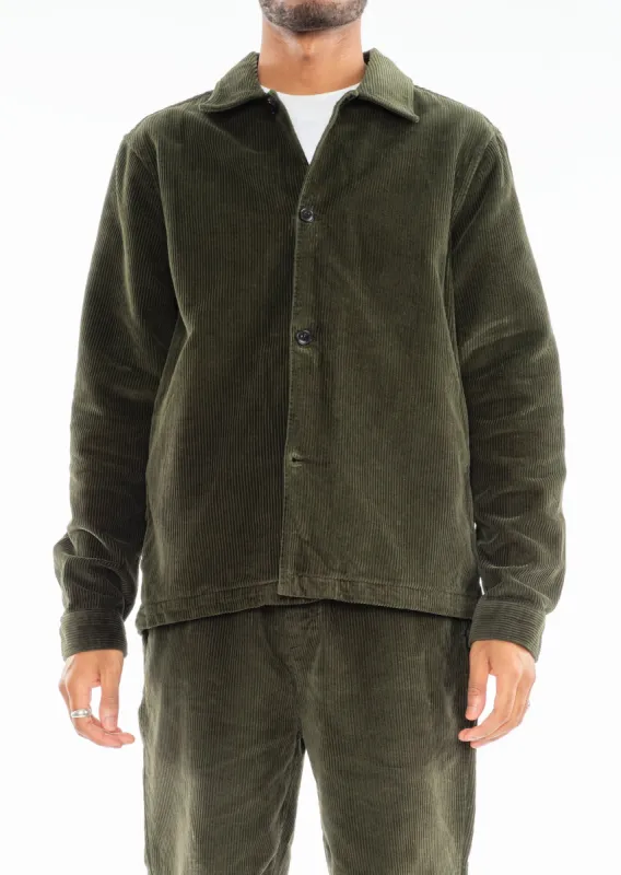 Chore Cord Jacket in Washed Green sold by Albam Clothing