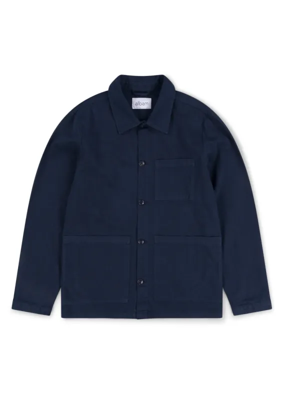 Twill Work Shirt in Navy made by Albam Clothing
