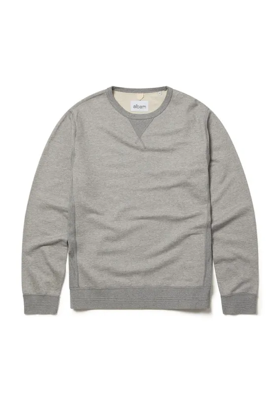 Classic Sweat in Grey Marl sold by Albam Clothing