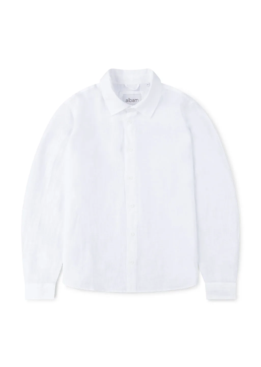 Long Sleeve Linen Shirt in White sold by Albam Clothing product image thumbnail 5
