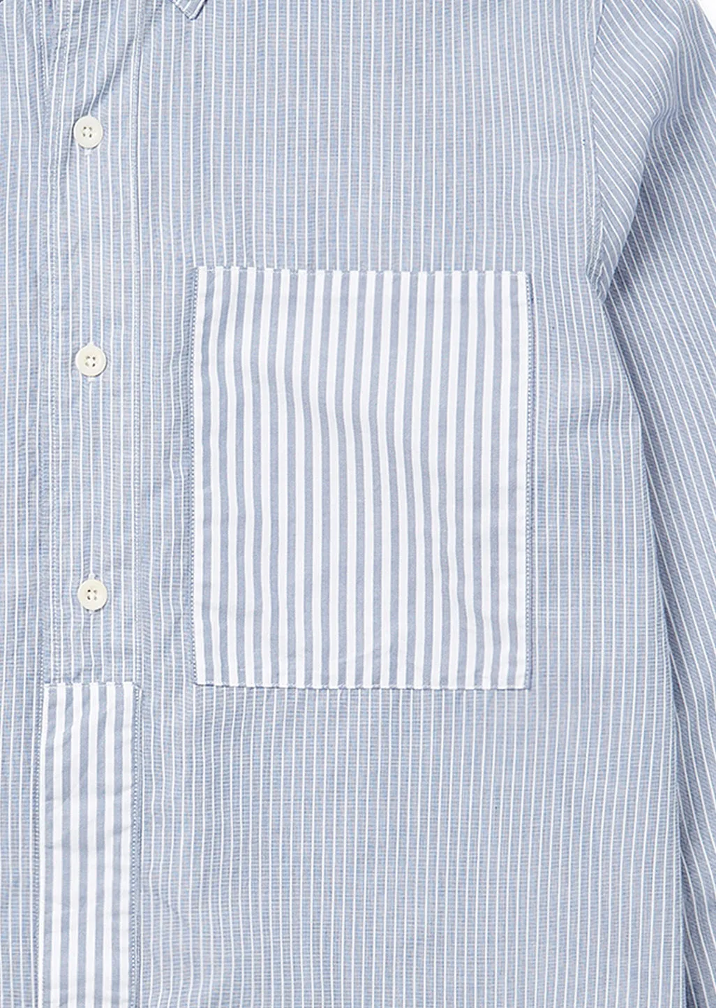 Stripe Cut & Sew Shirt in Navy sold by Albam Clothing product image thumbnail 4