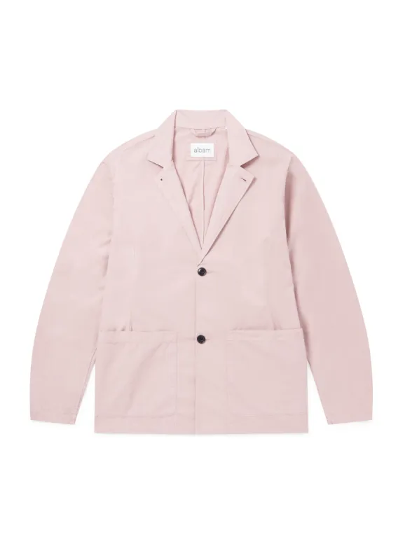 Poplin Unlined Blazer in Washed Pink sold by Albam Clothing