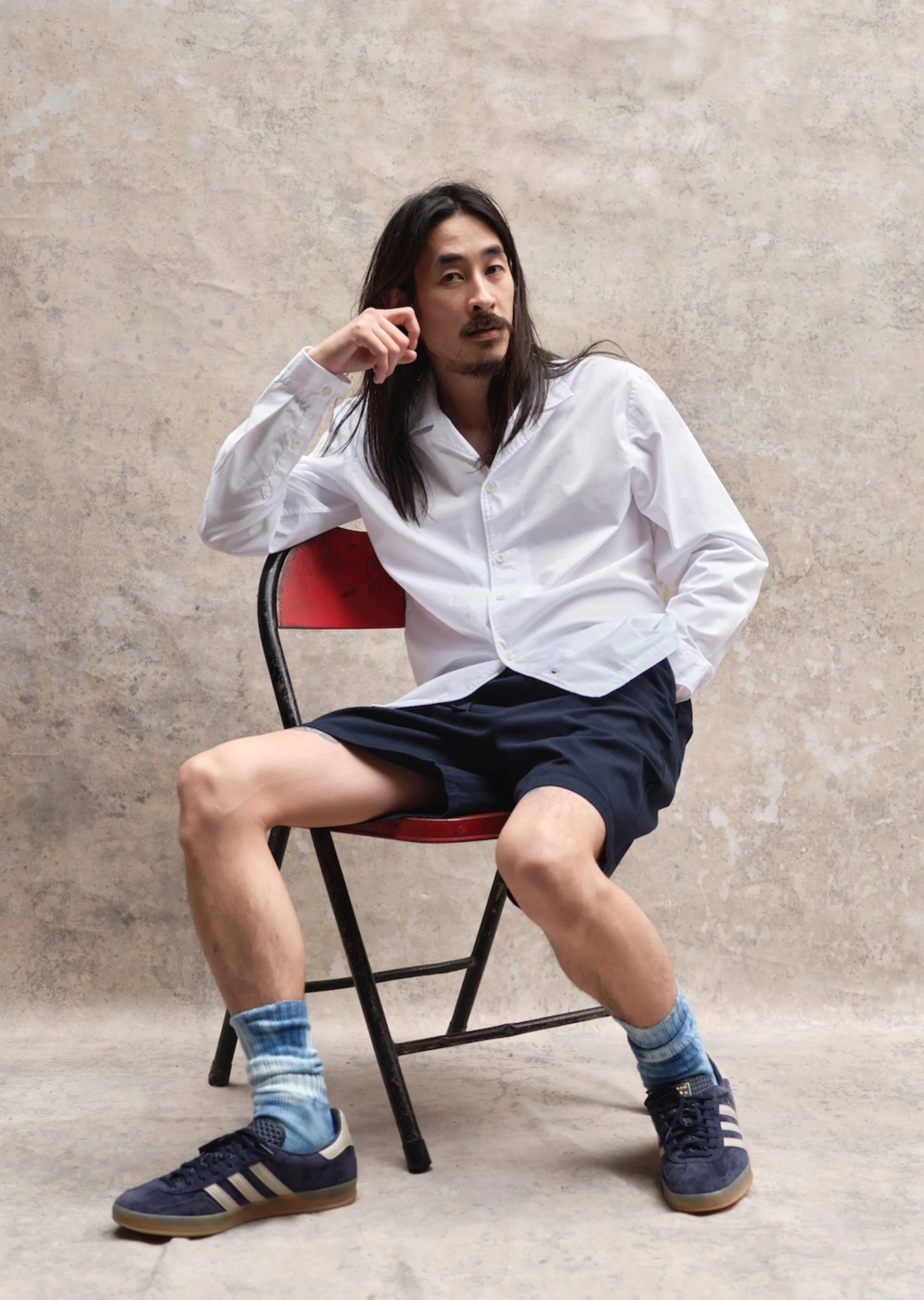 Long Sleeve Revere Poplin Shirt in White sold by Albam Clothing product image thumbnail 5