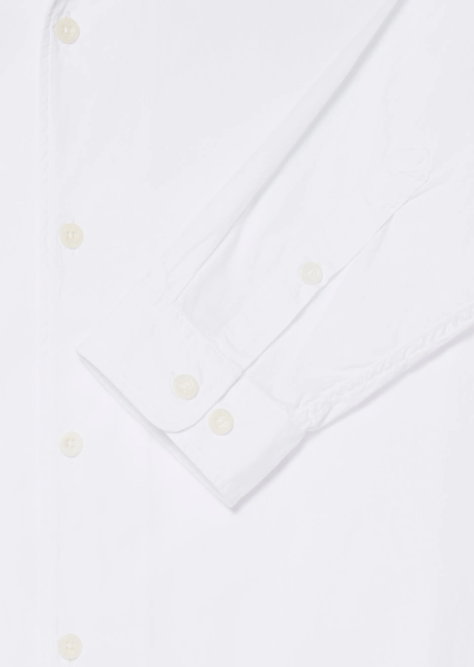 Long Sleeve Revere Poplin Shirt in White sold by Albam Clothing product image thumbnail 4