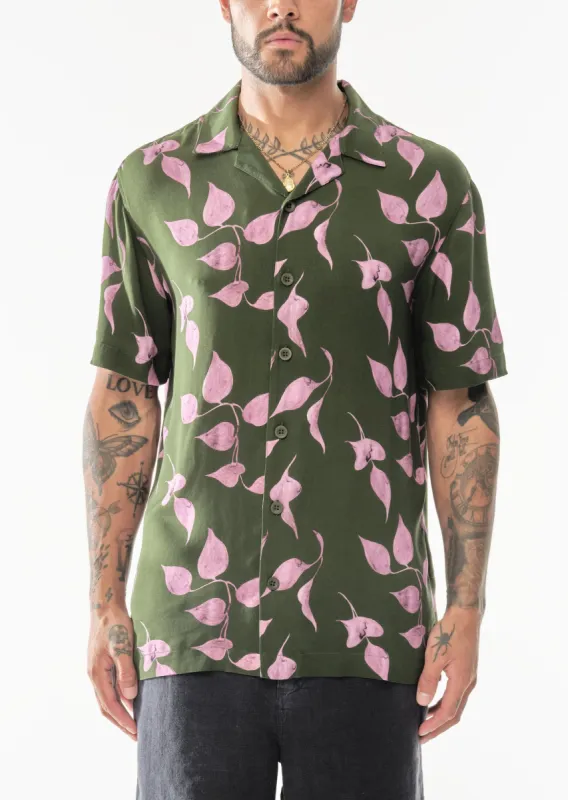 Short Sleeve Revere Plus Shirt in Khaki sold by Albam Clothing