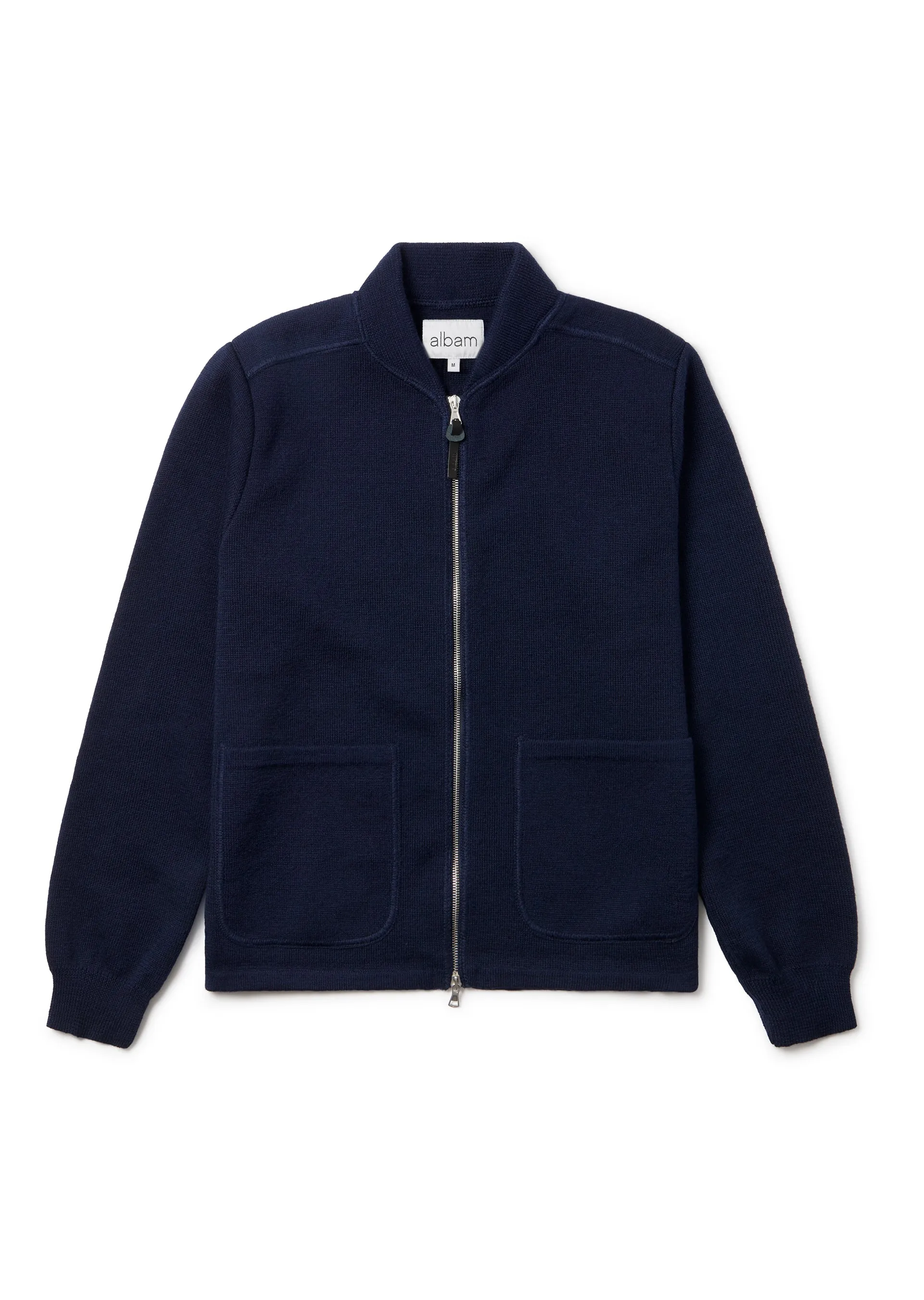 Milano Zip Through Jacket in Navy sold by Albam Clothing