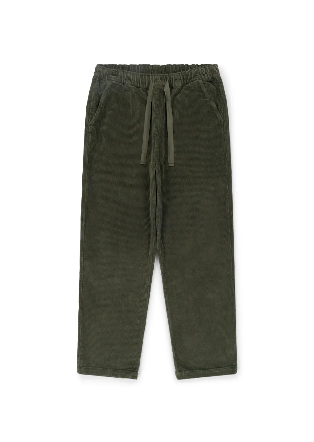 Simple Cord Drawstring Trouser in Washed Green sold by Albam Clothing