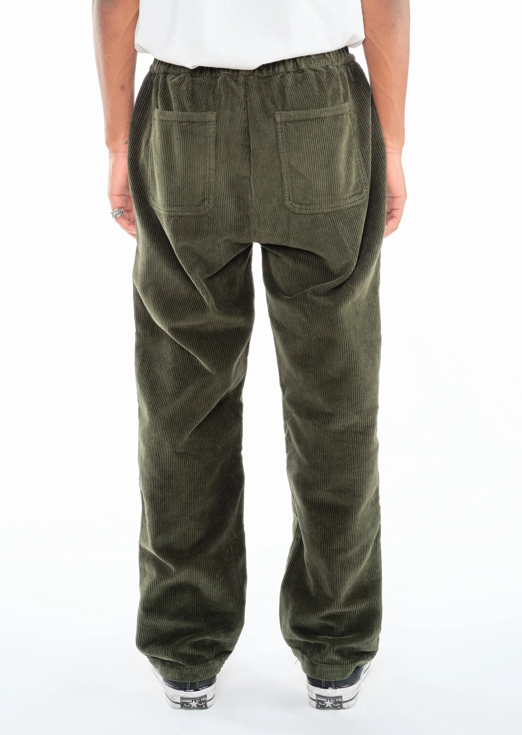 Simple Cord Drawstring Trouser in Washed Green sold by Albam Clothing product image thumbnail 4