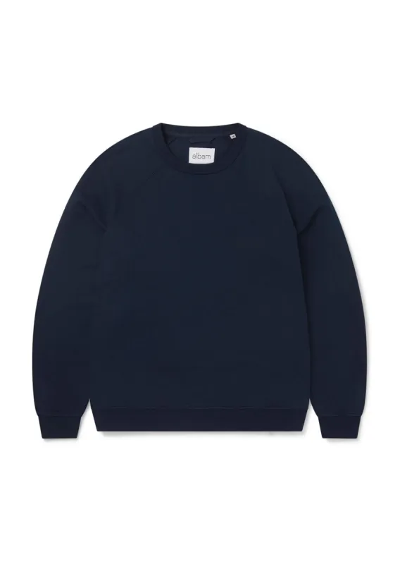 Tor Raglan Sweatshirt in Navy sold by Albam Clothing
