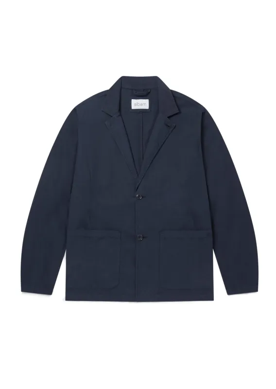 Poplin Unlined Blazer in Dark Navy sold by Albam Clothing