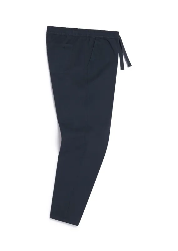 Herringbone Drawstring Trouser in Kelp Green sold by Albam Clothing
