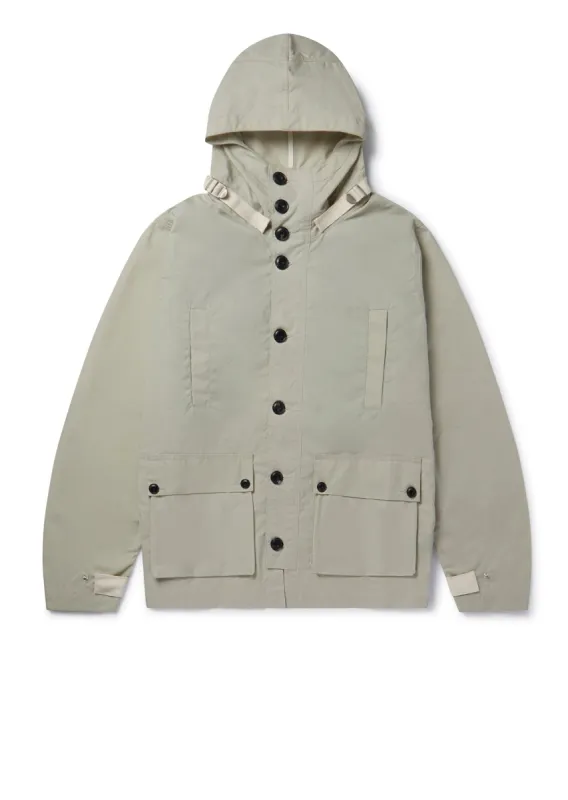 Waxed Button Through Parka in Clay sold by Albam Clothing