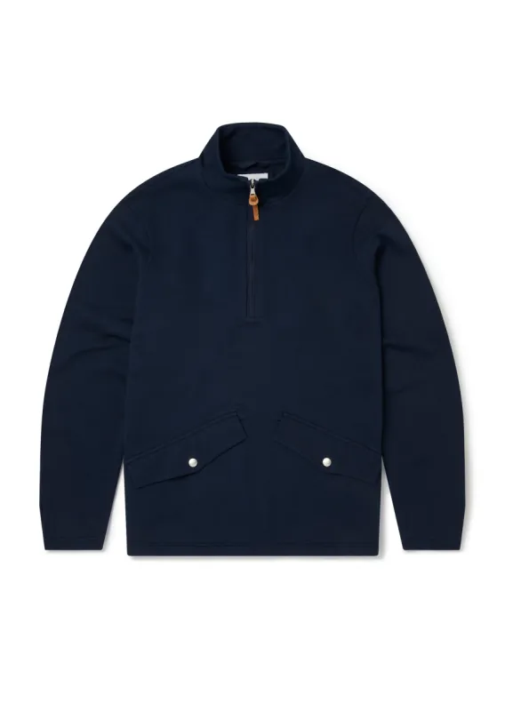 Tor Funnel Sweatshirt in Navy sold by Albam Clothing