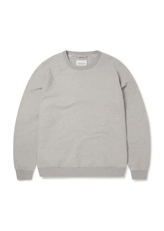 Tor Raglan Sweatshirt in Grey Marl sold by Albam Clothing
