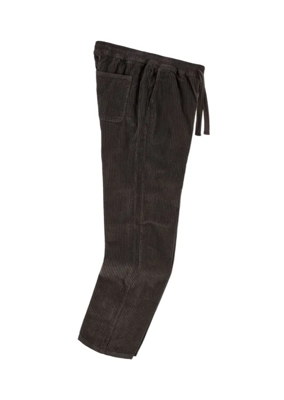 Cord Judd Drawstring Trouser in Charcoal sold by Albam Clothing