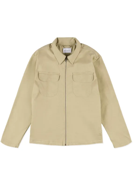 Soft Touch Cotton Clarence Jacket in Taupe made by Albam Clothing