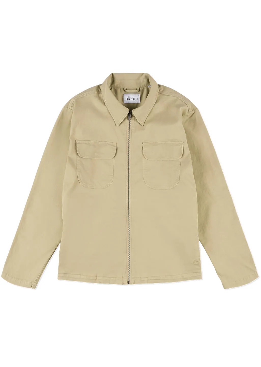 Soft Touch Cotton Clarence Jacket in Taupe sold by Albam Clothing