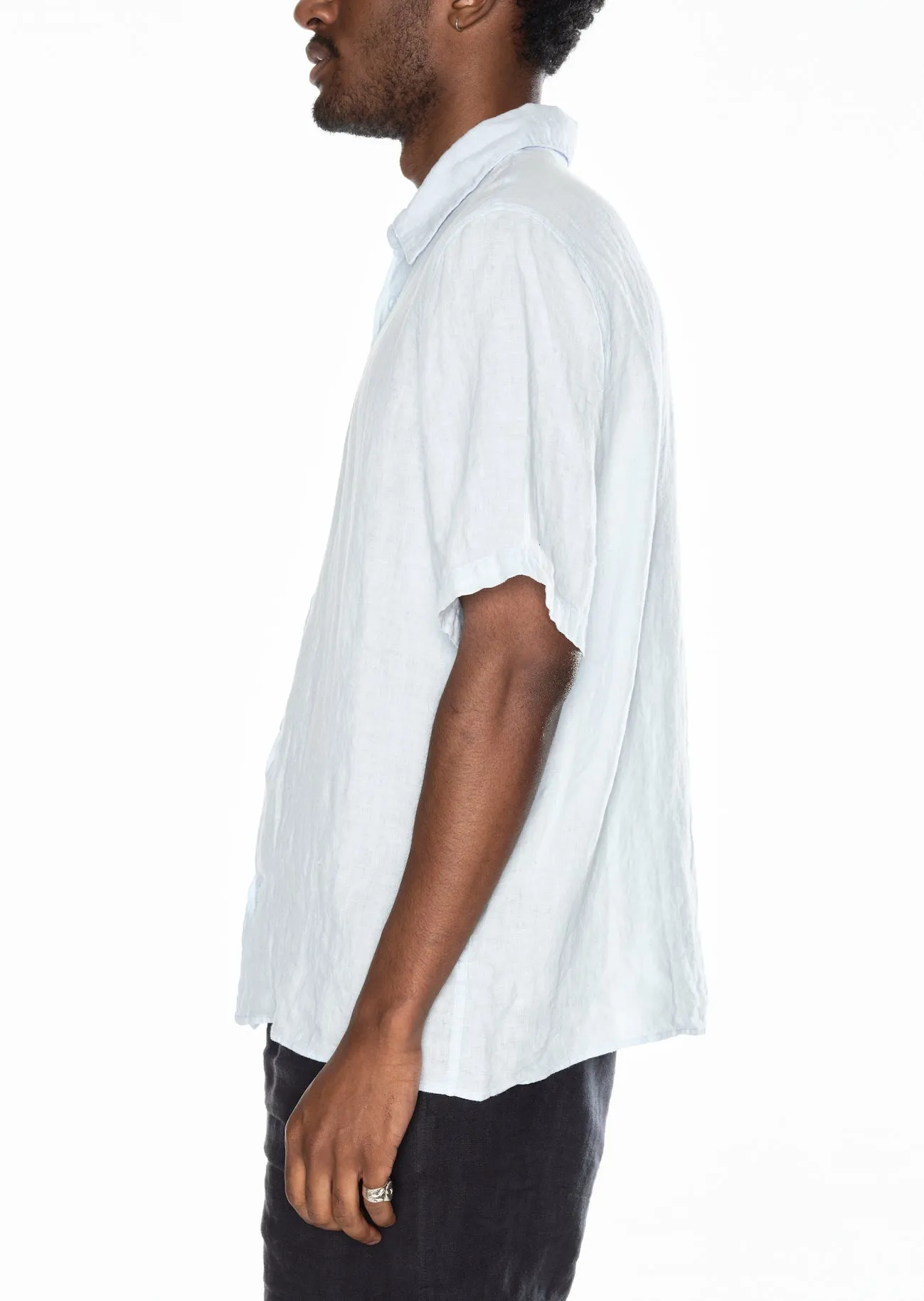 Short Sleeve Linen Shirt in Light Blue sold by Albam Clothing product image thumbnail 2