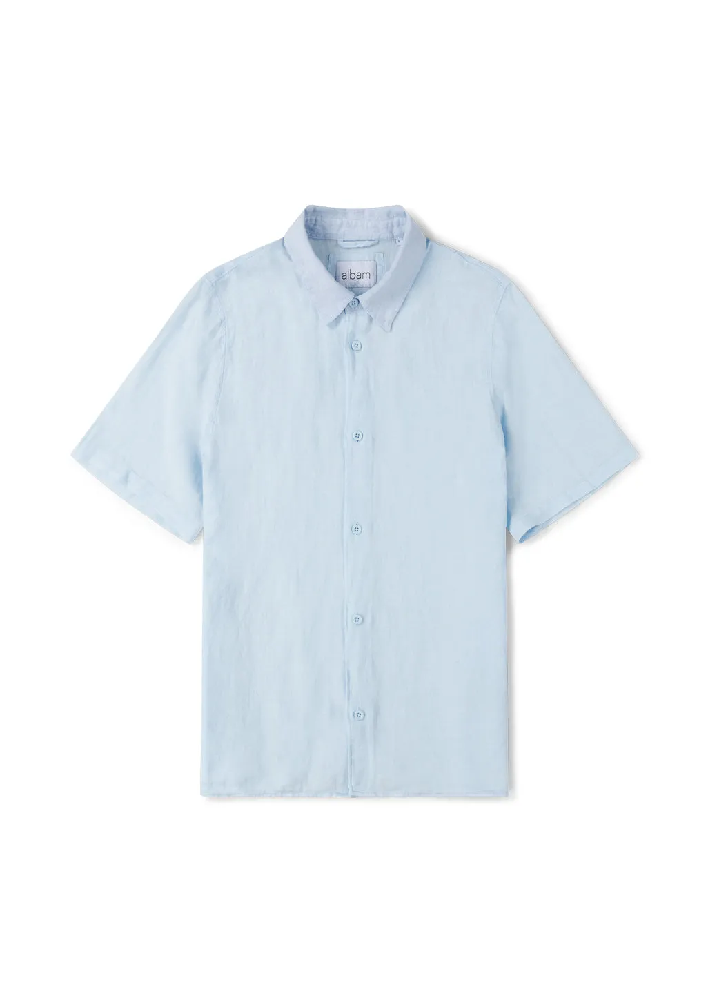 Short Sleeve Linen Shirt in Light Blue sold by Albam Clothing product image thumbnail 5