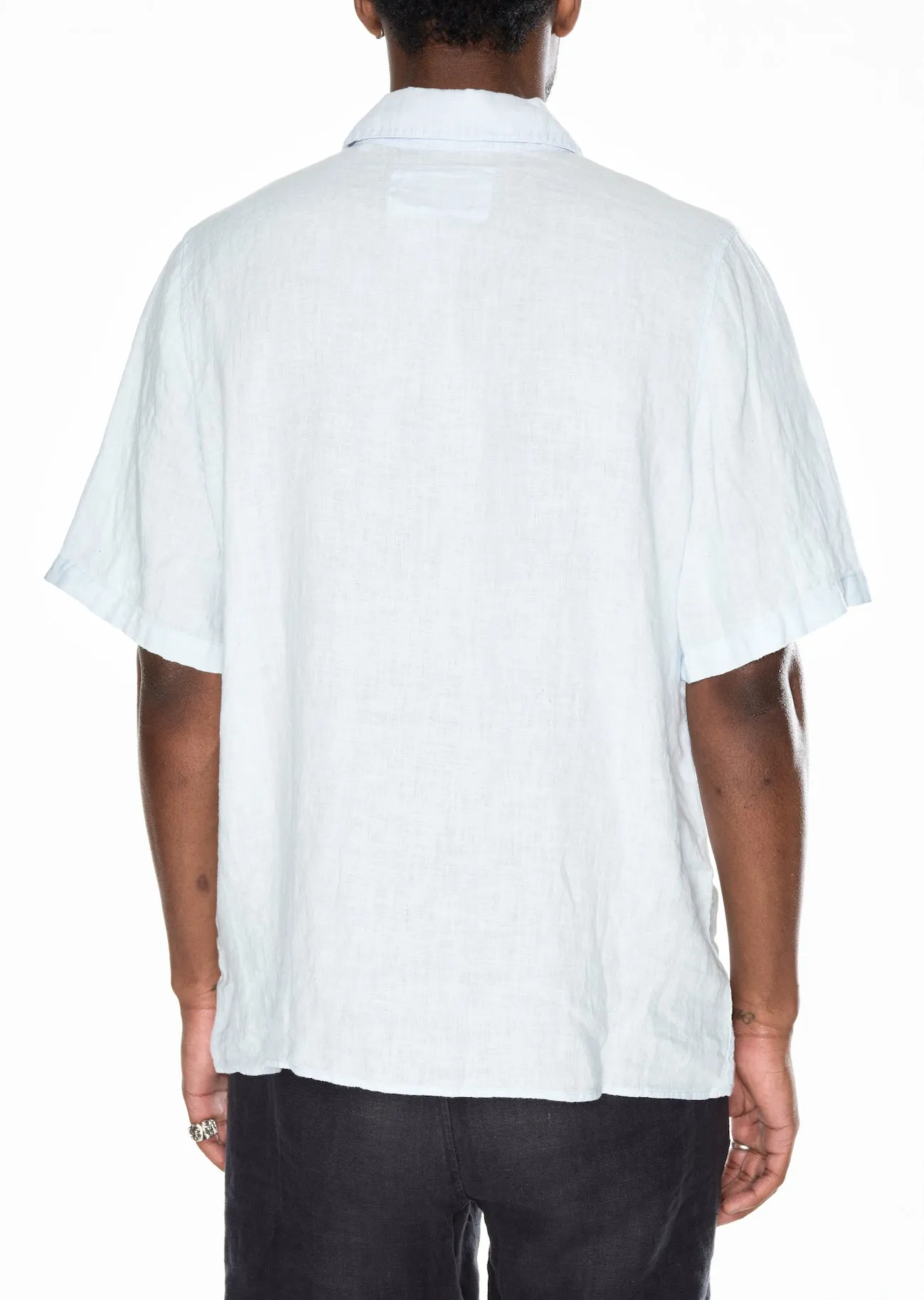 Short Sleeve Linen Shirt in Light Blue sold by Albam Clothing product image thumbnail 3