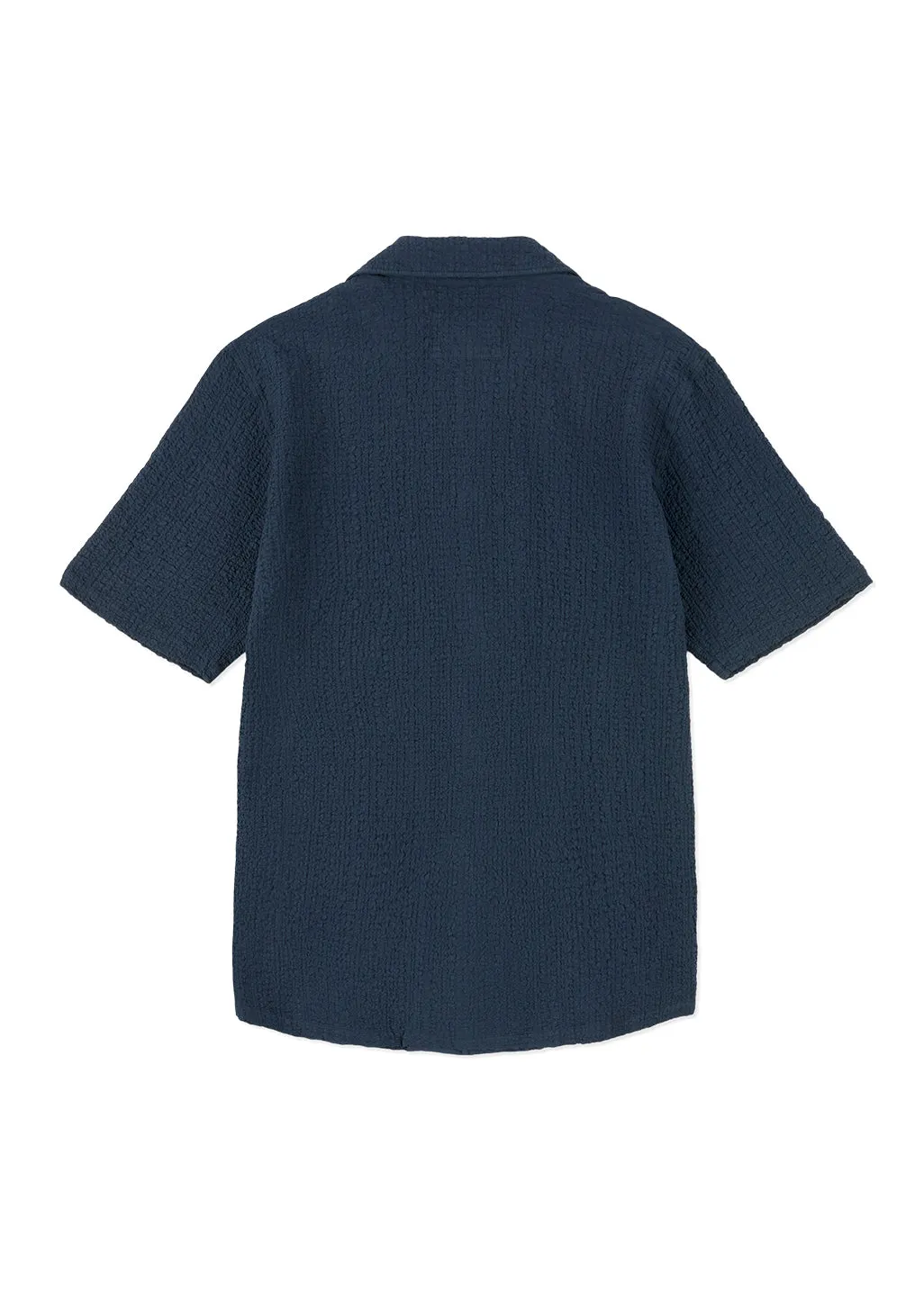 Seersucker Fenton Shirt in Dark Navy sold by Albam Clothing product image thumbnail 2