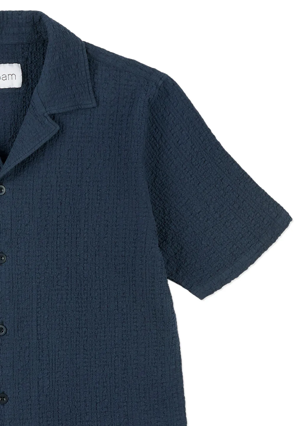 Seersucker Fenton Shirt in Dark Navy sold by Albam Clothing product image thumbnail 4