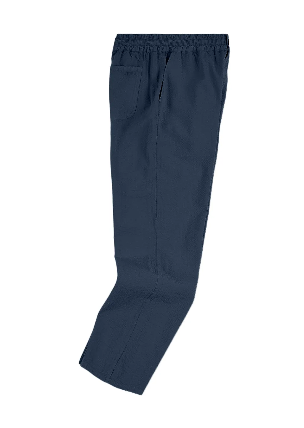 Seersucker Judd Trousers in Dark Navy sold by Albam Clothing