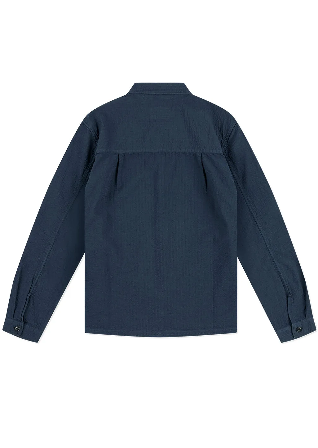 Seersucker Modern Overshirt in Dark Navy sold by Albam Clothing product image thumbnail 2