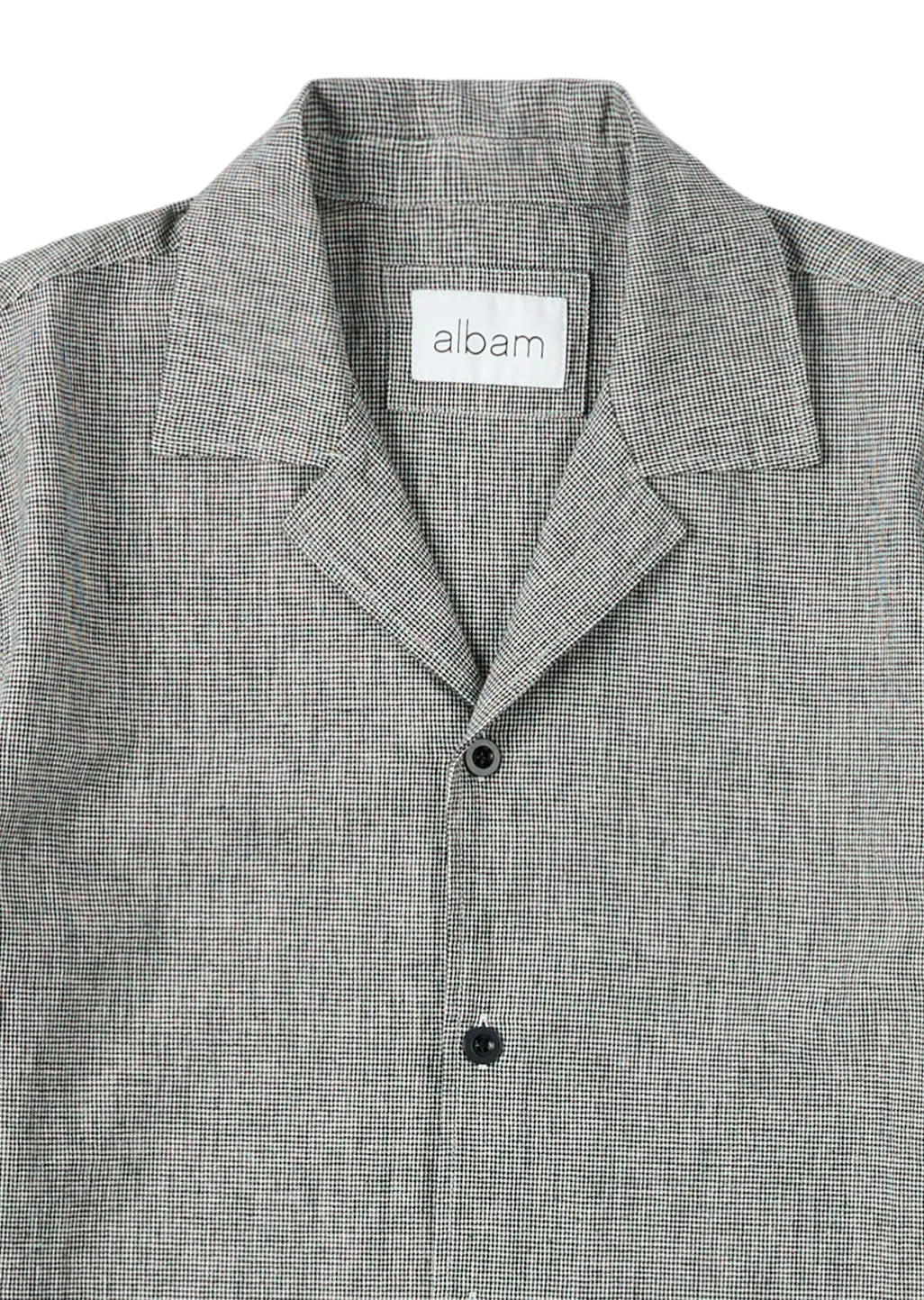 Houndstooth Fenton Shirt in Black & Ecru sold by Albam Clothing product image thumbnail 3