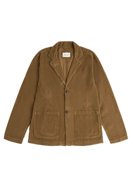 Needlecord Fairfax Blazer in Tobacco sold by Albam Clothing