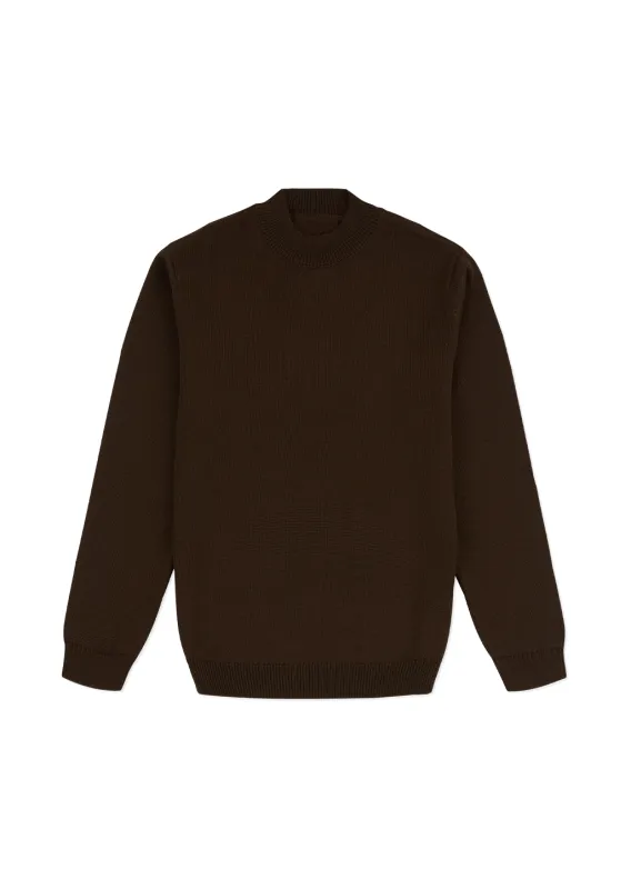 Pimlico Crew Knit in Chocolate sold by Albam Clothing