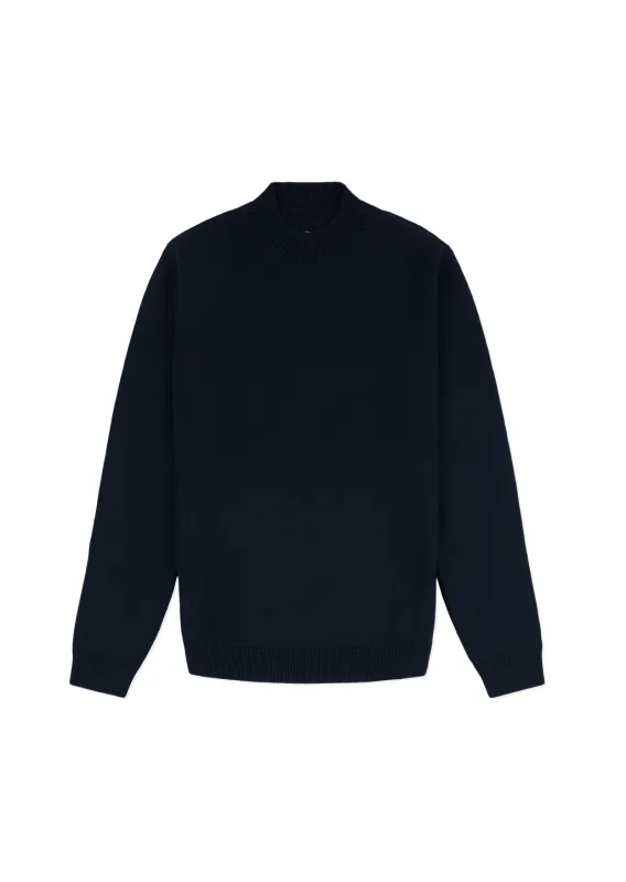 Pimlico Crew Knit in Dark Navy sold by Albam Clothing