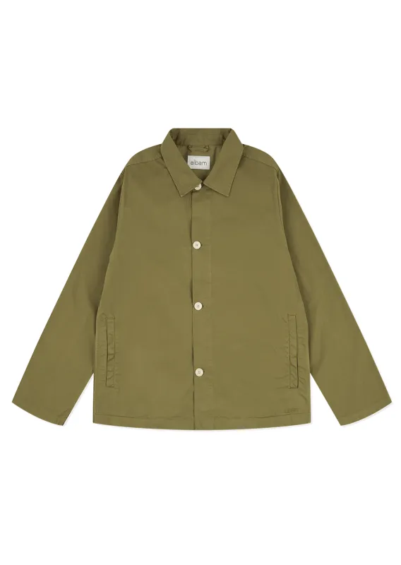 Hatton Cotton Overshirt in Khaki sold by Albam Clothing