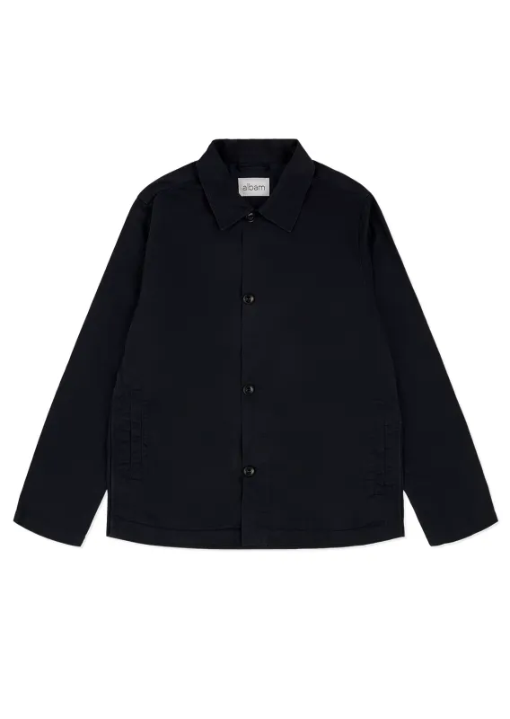 Hatton Cotton Overshirt in Dark Navy sold by Albam Clothing